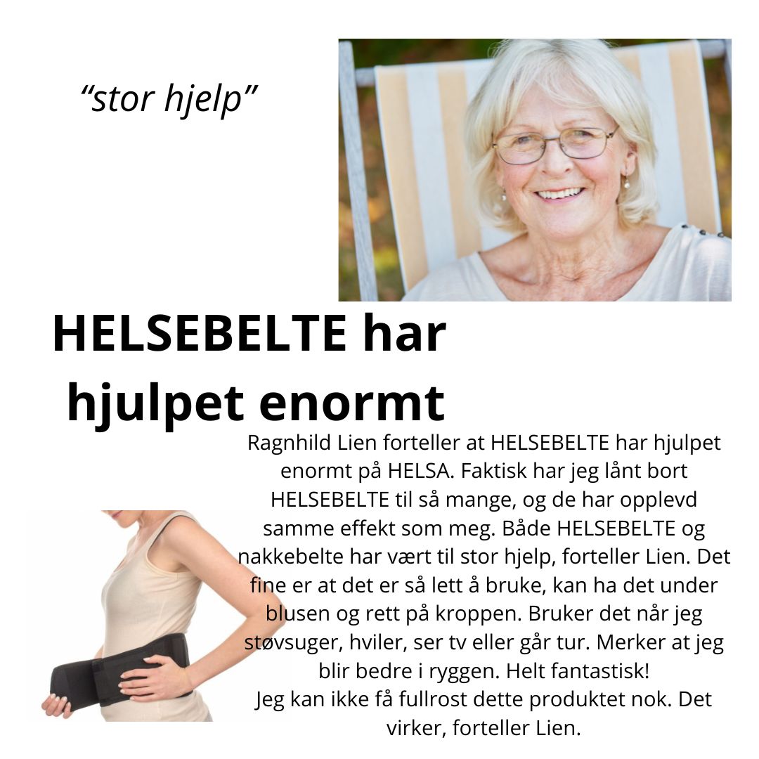 HELSEBELTE har hjulpet enormt 2